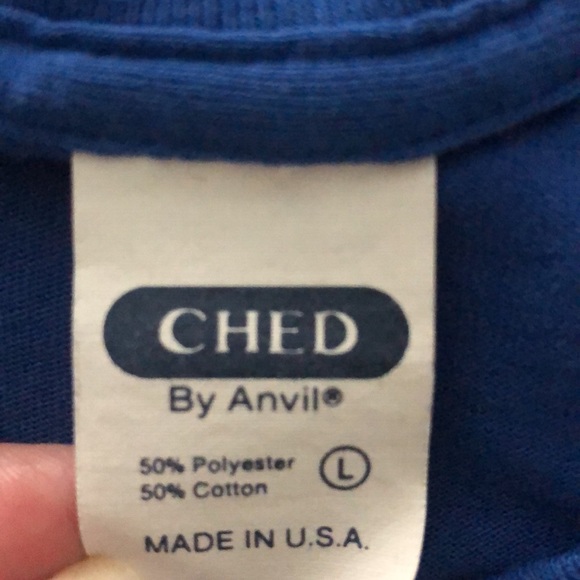 Vintage CHED by Anvil I’m in No Shape to Exercise T Shirt Size Large L - Picture 4 of 4